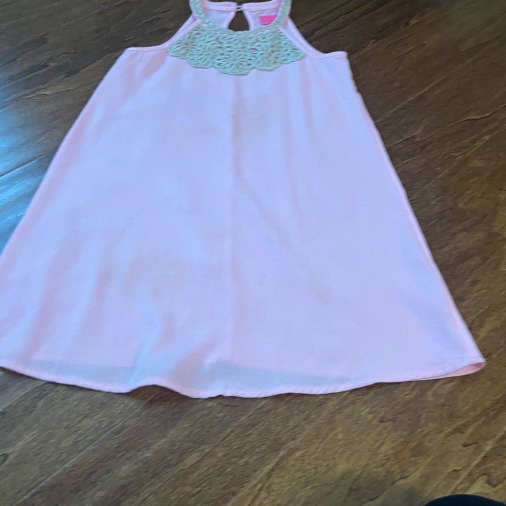 Lilly Pulitzer Pink and Green Kids Formal Dress